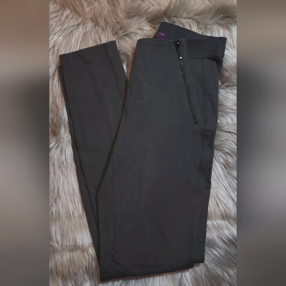 Gray moto pants